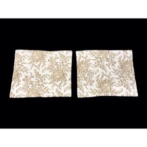 Laura Ashley 2 Pillow Shams Quilted Floral Cottage Shabby 100% Cotton 21x27